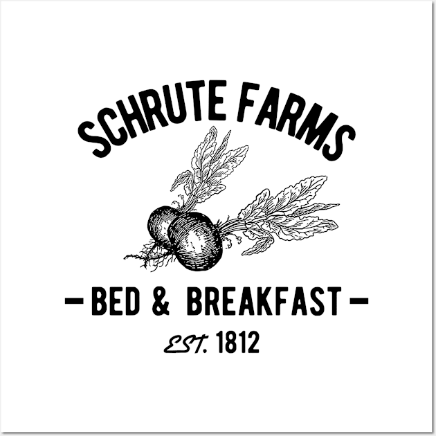 Schrute Farms - Bed and Breakfast Parody Wall Art by HappyGiftArt